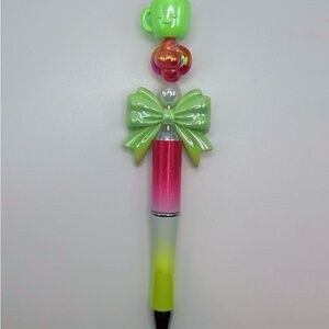 Colorful Pen with Bow and Cup Design